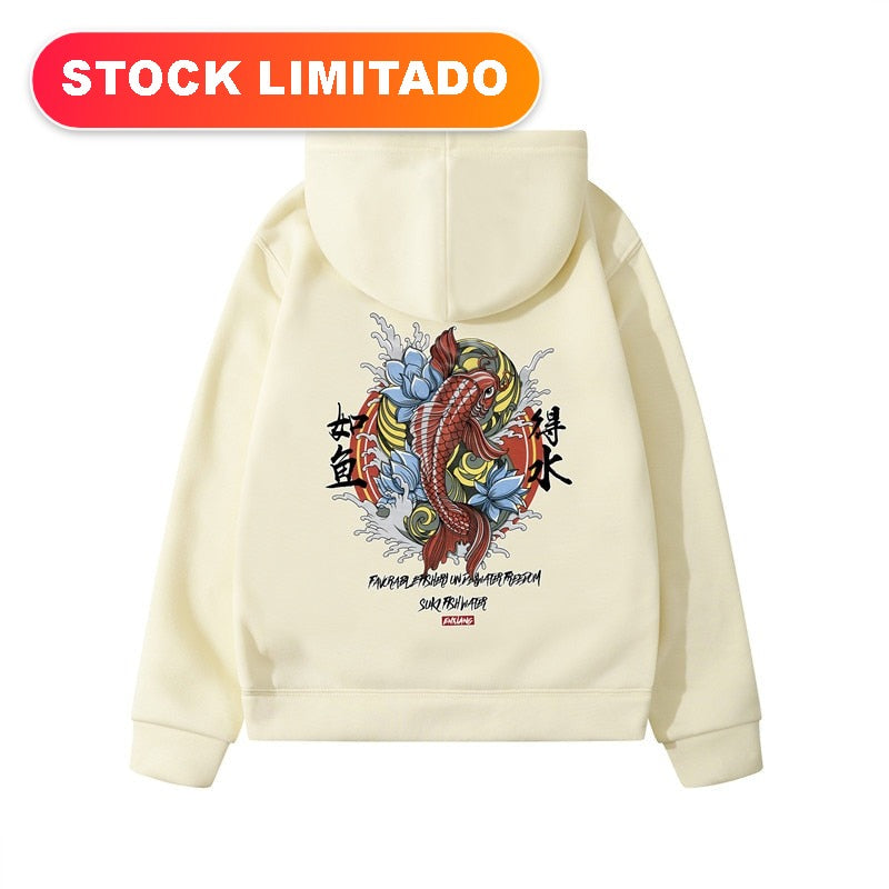 Mens Hip Hop Hoodie Ukiyoe Streetwear