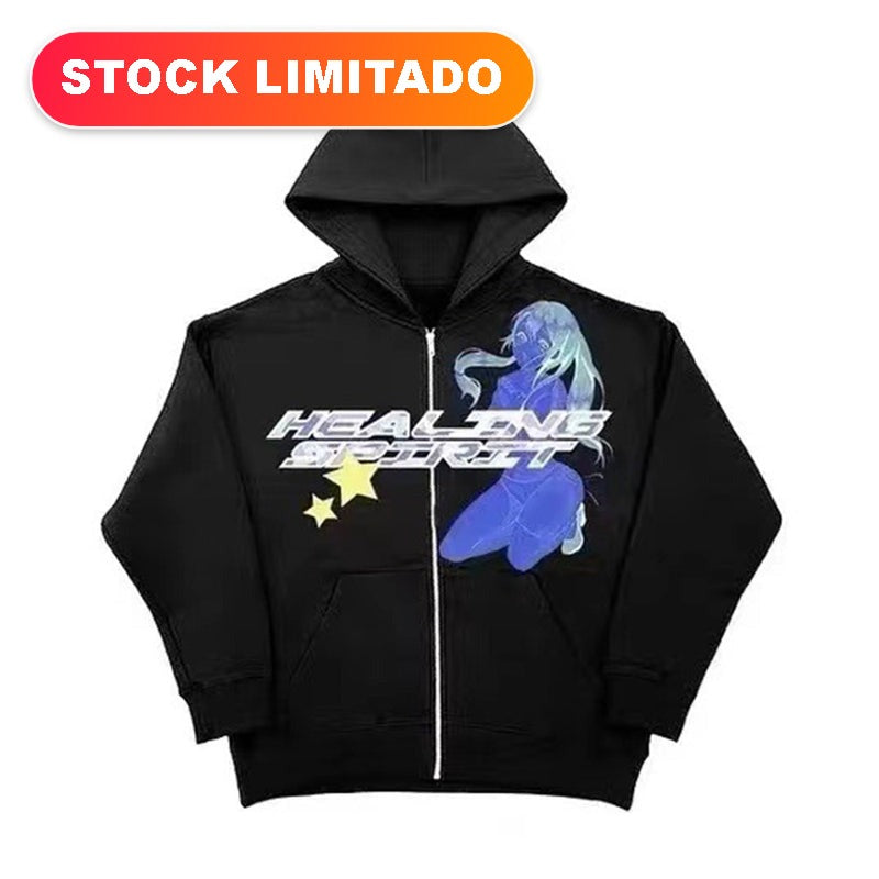 Art Retro Simple Ladies Hoodie Streetwear